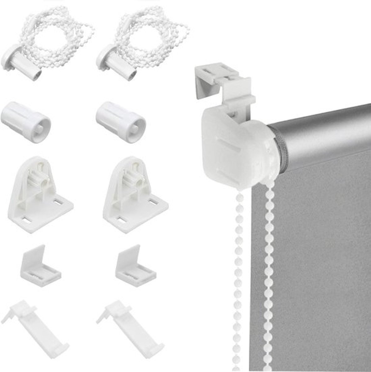 Rolgordijn Klemmfix Set van 2 - Klembevestiging - Houder 17 mm - Reserveonderdelen - Hoogw