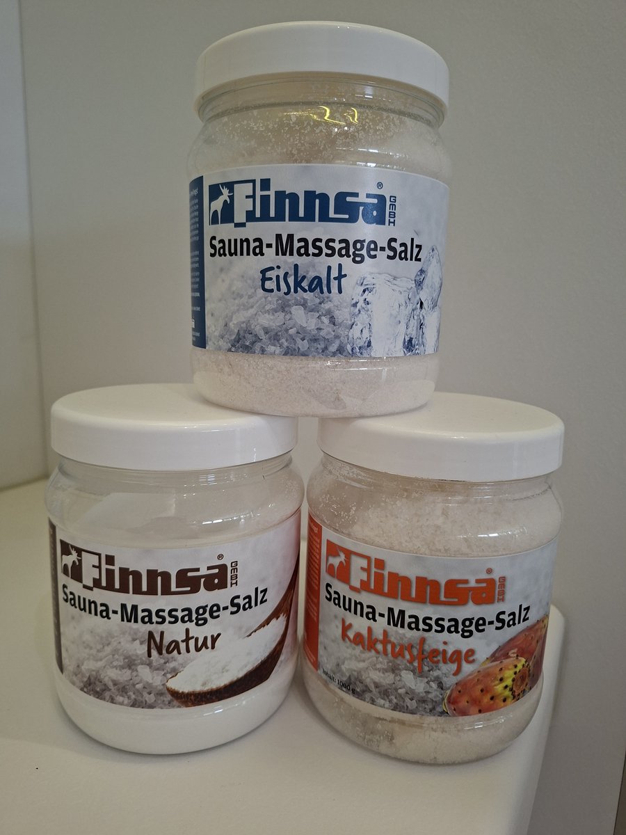 Finnsa sauna massage zout Cactusvijg/Naturel/Ijsfris 3x 1 KG