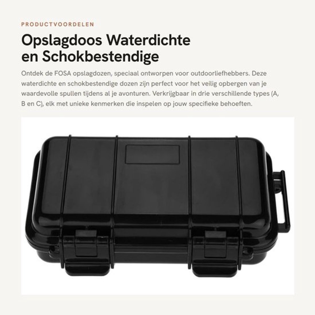 Opslagdoos - Waterdichte en Schokbestendige Opbergdoos - Voor Buitenactiviteiten - Ruimtebesparend - Ideaal voor Kamperen - Geschikt voor...