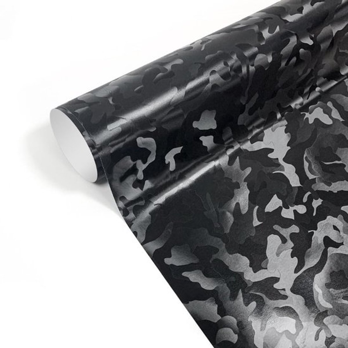 Autofolie 3D Camouflage Zwart - Zelfklevend - Luchtbelvrij - Krasbestendig - Waterdicht - Hoogwaardige PVC Folie - Vinylfolie