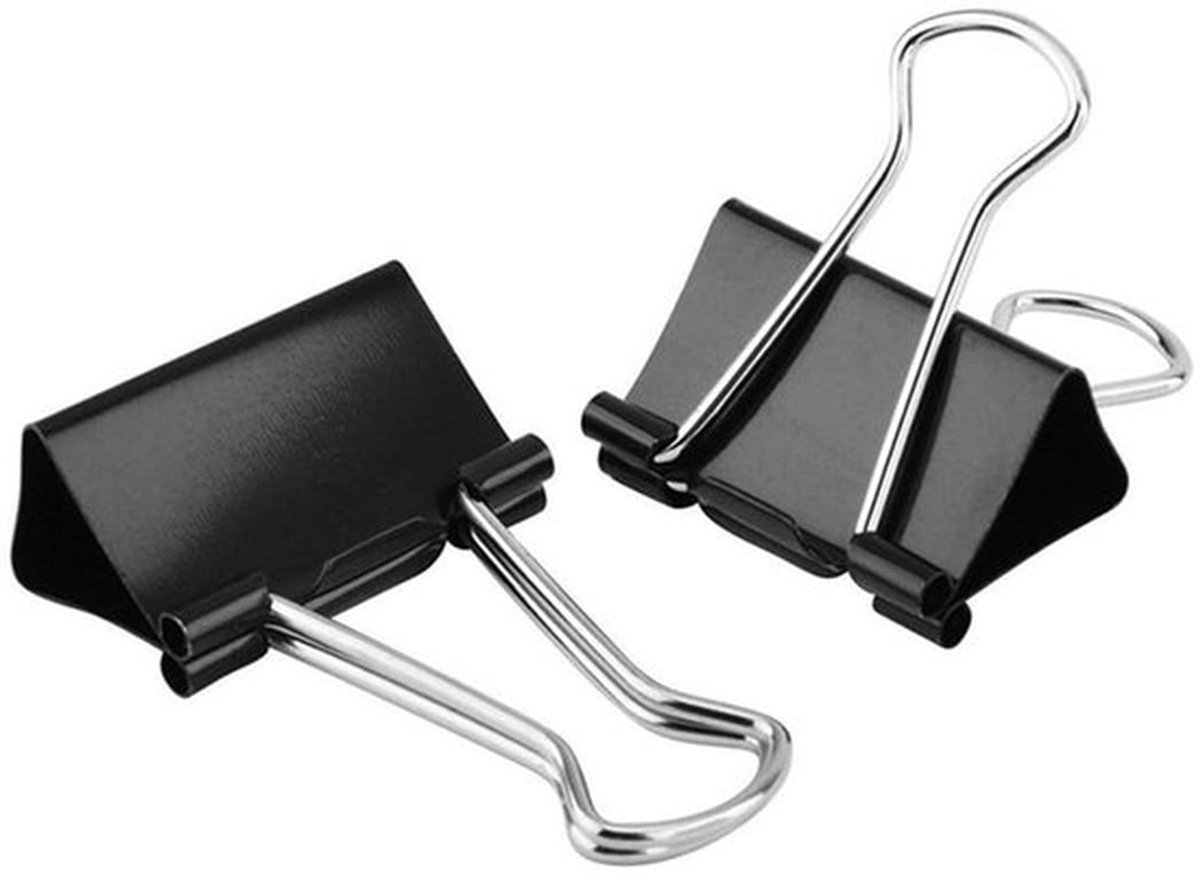 Binder Clips Groot - 51mm Foldback Clips - Metalen Klemmen - Roestvrij en Duurzaam - 10 Stuks - Geschikt voor 140 Vellen Papier - Paperclips