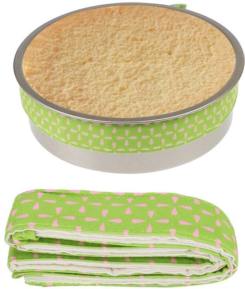 Cake Strip Verstelbaar - Bakplaat Bescherming - Absorberende Doek - Gelijkmatig Gebakken Cakes - 80 x 3,7 cm - Hoogwaardig Materiaal - Bakstrip
