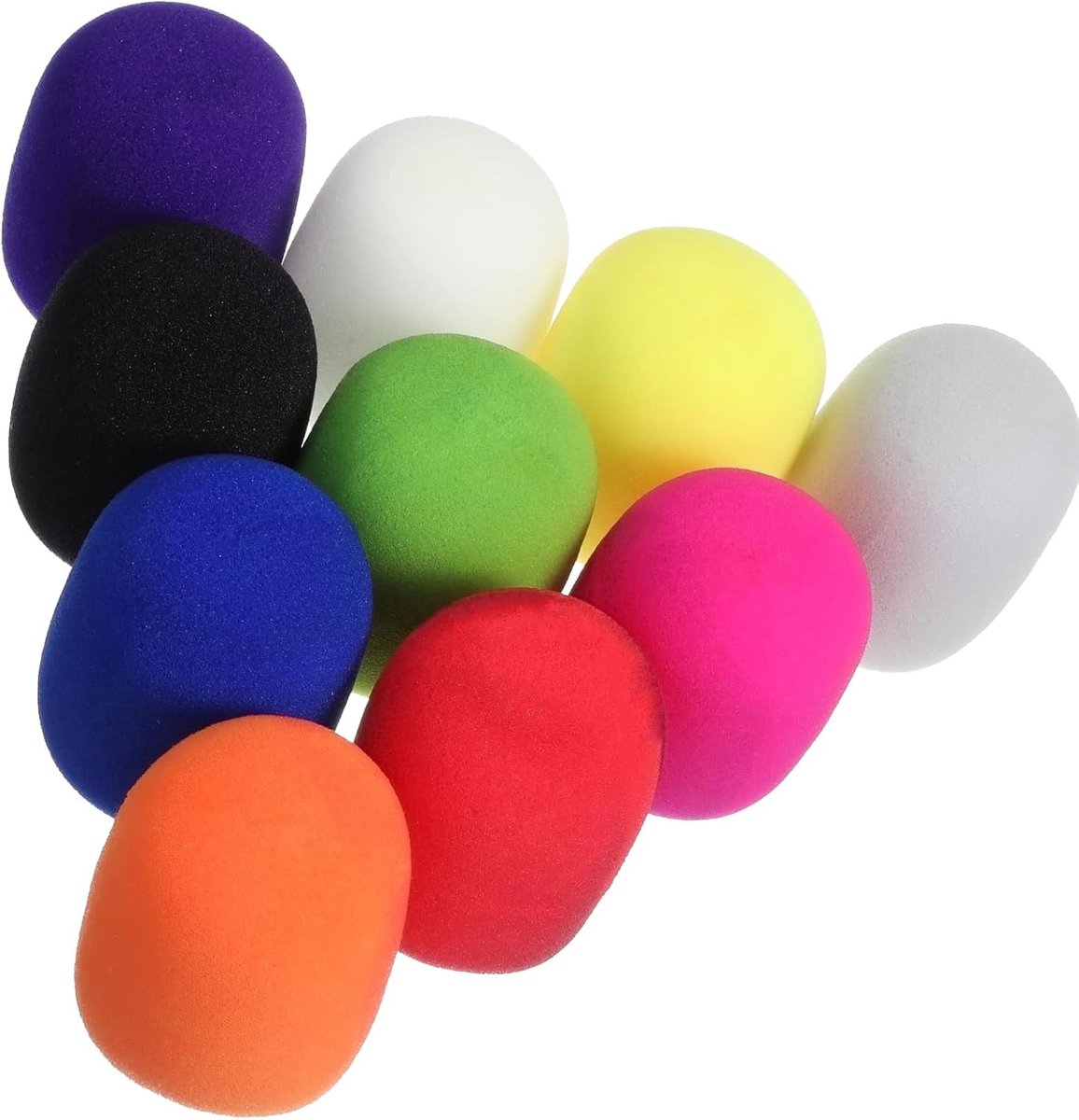 Microfoonwindscherm 12 stuks - Schuimstof popfilter - Universele afdekkingen 7,6cm - Voor KTV en vergaderruimte - ShopVlot