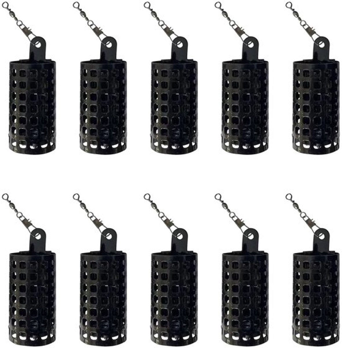 Vissenkooi Ronde Metalen - Karper Feeder - 10g - Duurzaam Ijzer - Anticorrosie - Inclusief Wartel - Voederkooi