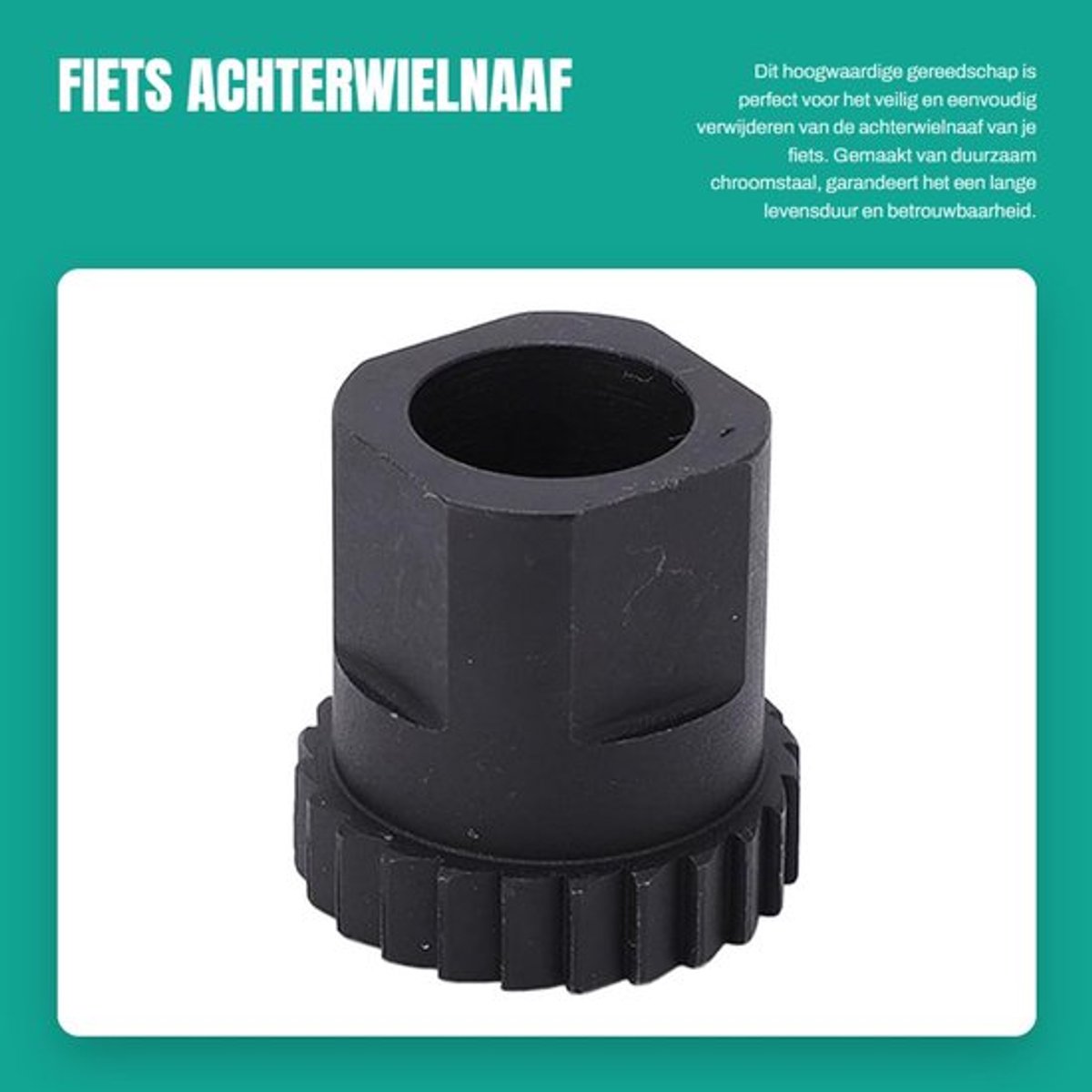 Achterwielnaaf Gereedschap Hoogwaardig Chroomstaal - Fiets Gereedschap Set - Vergrendelingsringmoerverwijderaar - Robuust en Duurzaam - Breed Toepassingsgebied - 24 Tanden Borgring - Fietsgereedschap