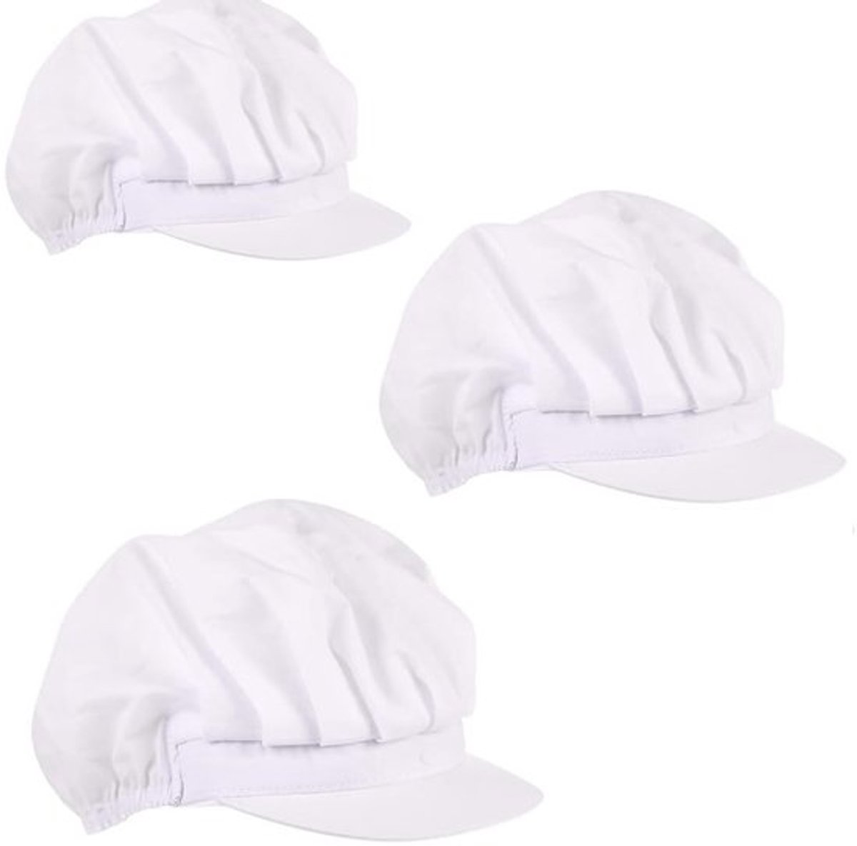 Koksmuts Ademend - Zwart/Wit - Verstelbare Maat - Polyester Katoen - Herbruikbaar - Veiligheidsontwerp - Keukenmuts