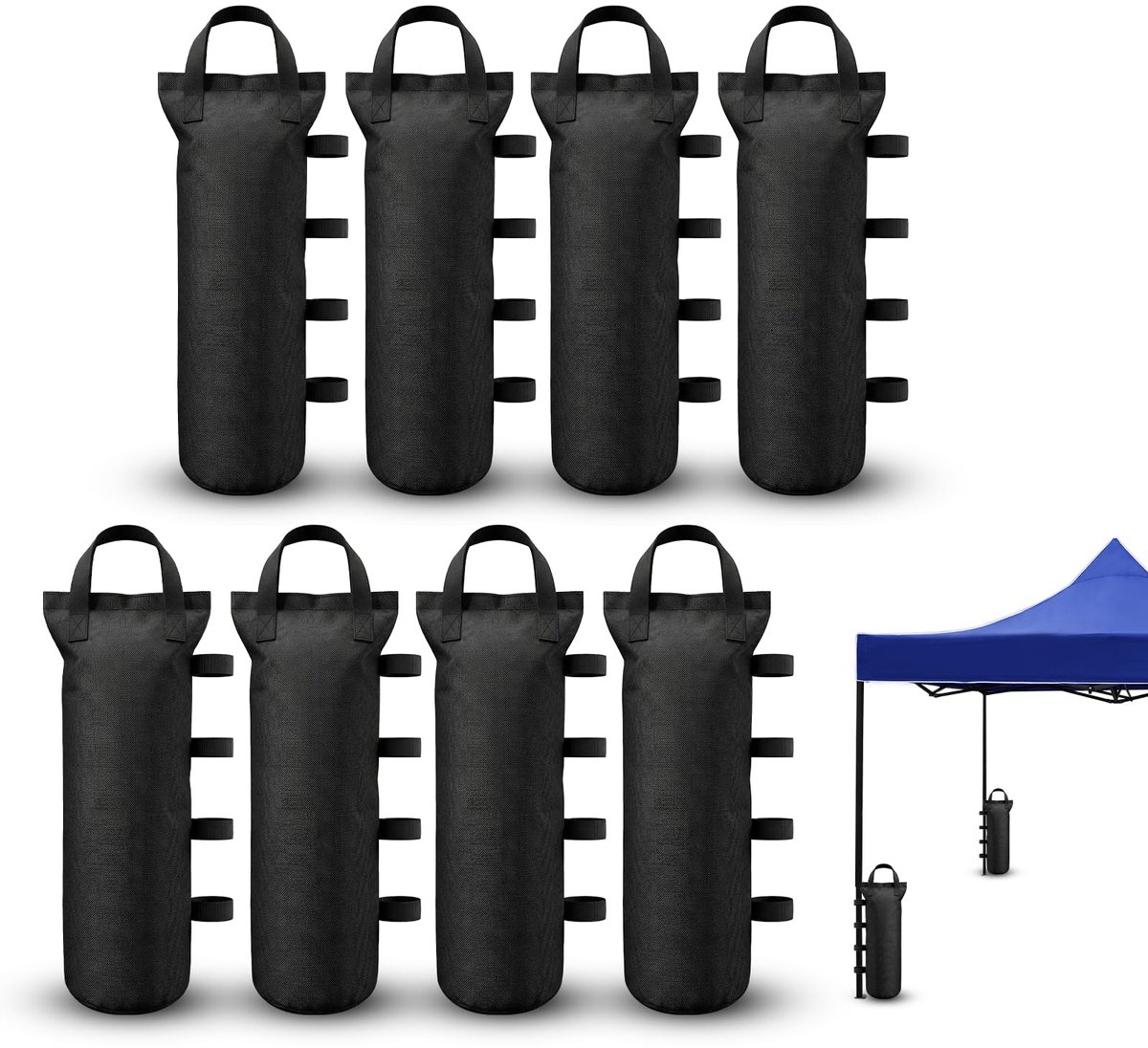 SnelShoppen - Zandzakken voor Paviljoen 800D Oxford - Gewichten - 8 Stuks - Tuinaccessoires voor Feesten, Camping en Buitenactiviteiten
