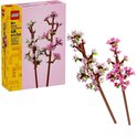 LEGO Kersenbloesem set, inclusief doos en twee takken met roze en witte bloemen.