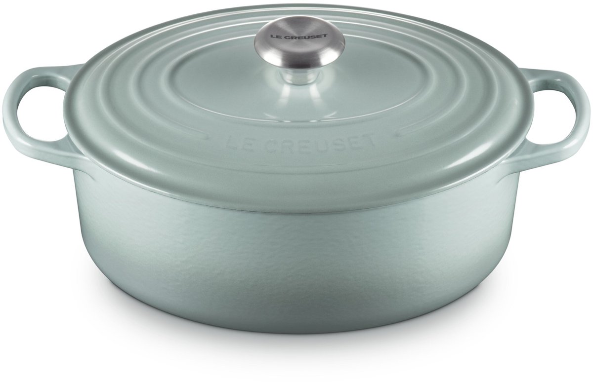 Le Creuset Signature - Braadpan - Ovaal - Sea Salt - 29 cm - 4,7 L - Inductie