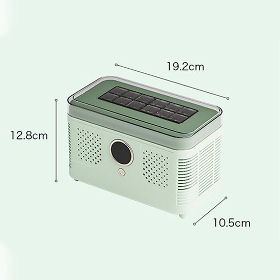 Draagbare ijsmachine - Mini-ijsmachine voor op het bureau - Mini-ijsmachine - Met display en ontdooifunctie - Maakt 12/16 ijsblokjes per keer - Geschikt voor kantoor, thuis en op de camping - Crème wit — afbeelding 4