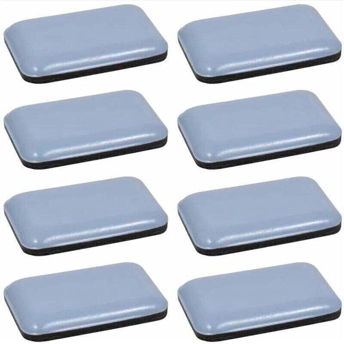 35 x 25 mm, 8 zelfklevende Teflon antislipmatjes, rechthoekige zelfklevende vloerbescherme