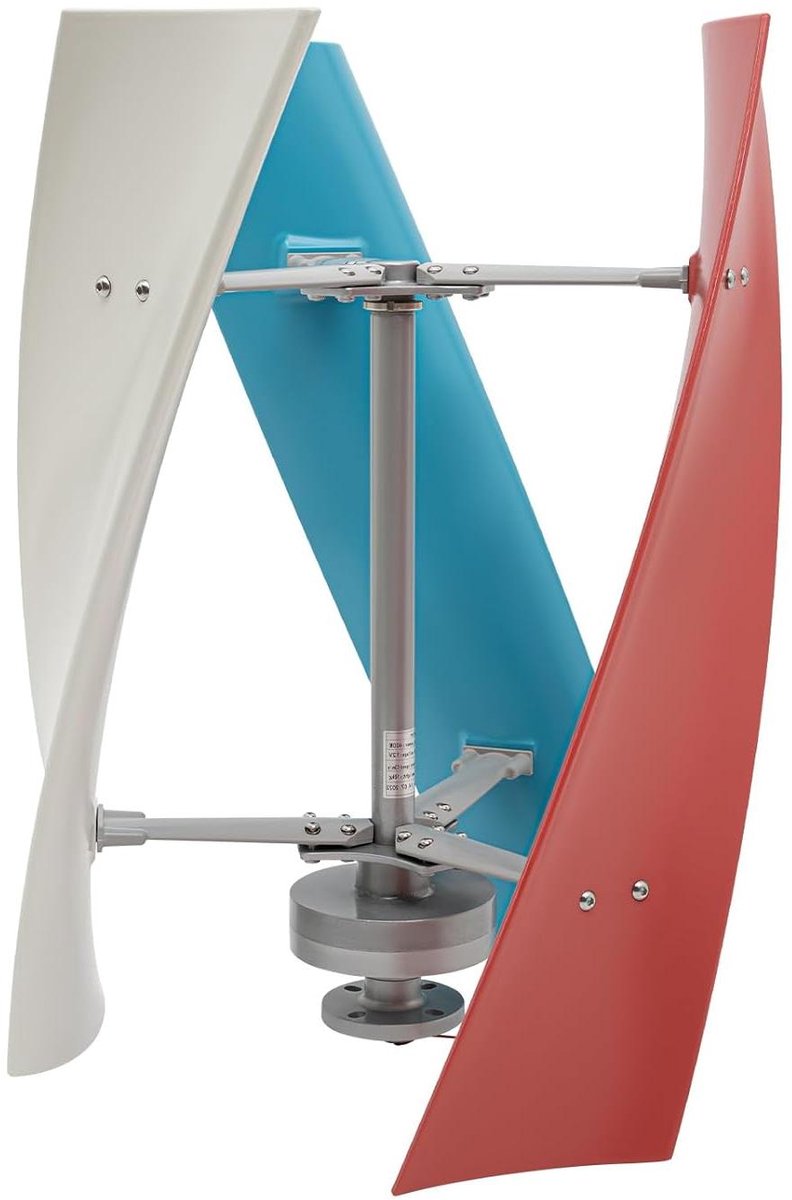 Verticale Windturbine - Windkracht Generator - Energiëlevoorziening - Stille Werking - 400W 12V - Wit
