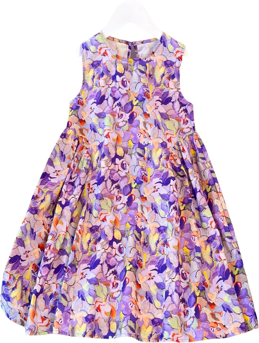 Currero Zomerjurk Meisjes Zomerjurken Kinderen Jurk Meisje Ibiza Stijl Sundress Kinderkleding Donkerviolet 11-12 Jaar Donker Violet