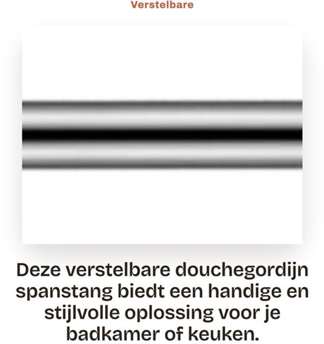 Spanstang Verstelbaar 61-105 cm - Douchegordijnstang - Antislip - Roestvrij Staal - Geen Boren - Sterke Veer - Gordijnroede