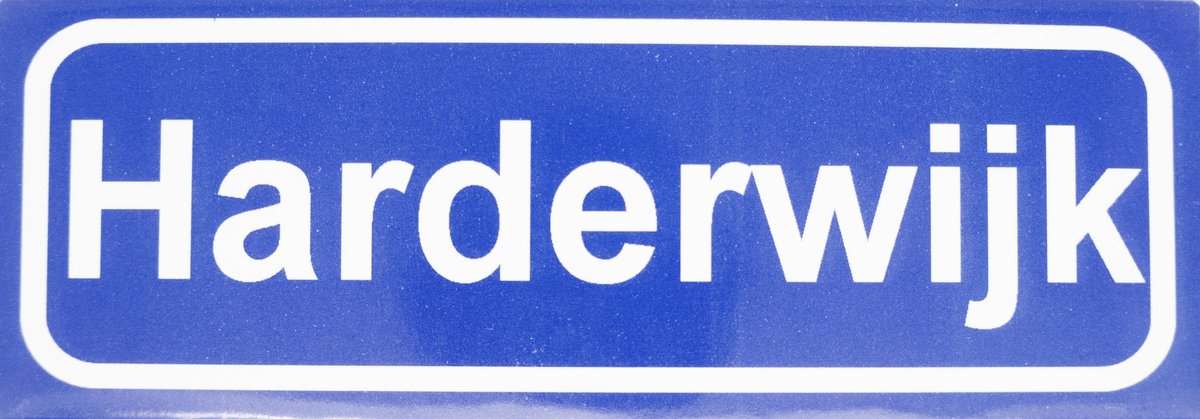 Souv© - koelkast magneet - plaatsnaam bord - kombord - souvenir - koelkastmagneetje - relatiegeschenk Harderwijk