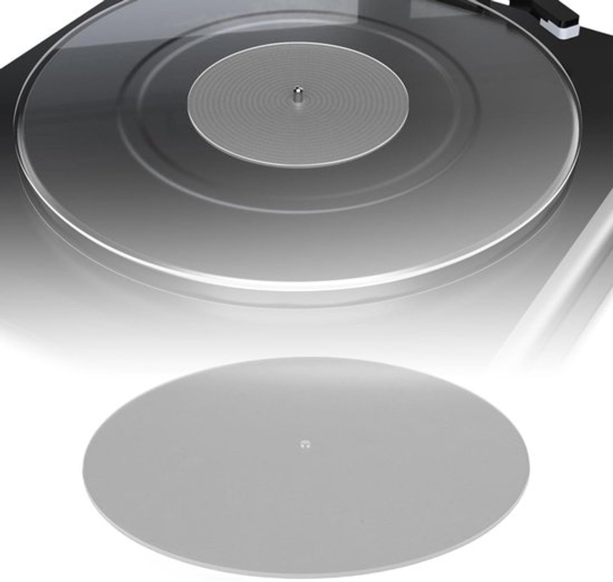 Draaitafelmat Antistatisch - Acryl - Verbeterde Geluidskwaliteit - Geschikt voor 12 Inch Platenspelers - Hifi Geluidsaccessoire - Vervorming Voorkomend - Grammofoonmat