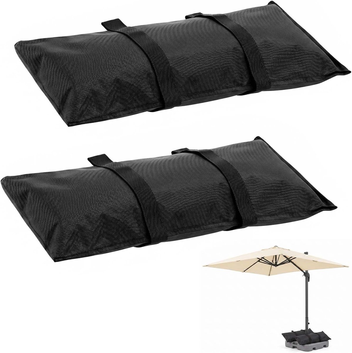 Zandzakken voor verzwaring 70x25cm - vulbaar tot 20kg - 600D Oxford - ideaal voor tuinpaviljoens en parasols - SnelShoppen