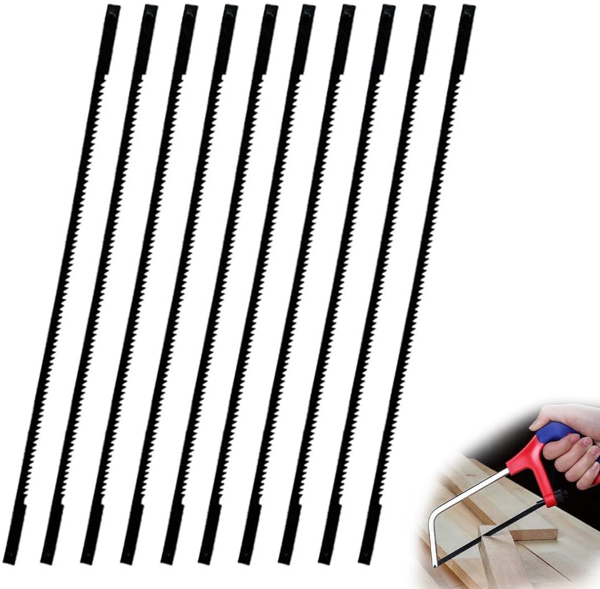 10 Stuks Figuurzagen Bladen 127mm met Pin - Fijnsnijdende Zaagbladen voor Houtbewerking, 18 Tanden, Accessoires voor Elektrisch Gereedschap