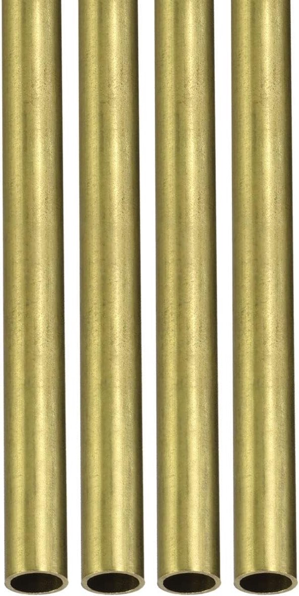 6mm x 0.5mm x 200mm Messing Buis - 4 Verpakkingen - Geschikt voor Machines, DIY Projecten en Decoratieve Frames - Ronde Metalen Buizen
