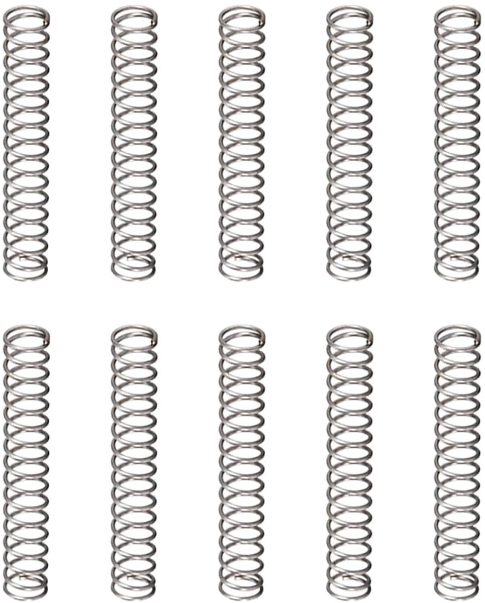 Compression veer 0.3 x 3 x 30 mm (DxOD x L) - 20 stuks, ideaal voor machines, staal, extensie veer, grijs