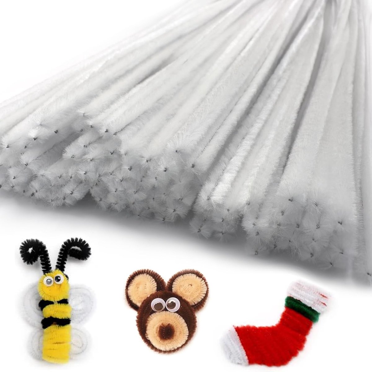 Kleurige Chenille Pijpenragers voor Creatieve DIY Projecten - 100 Stuks voor Knutselen, Bloemstukken en Ambachten