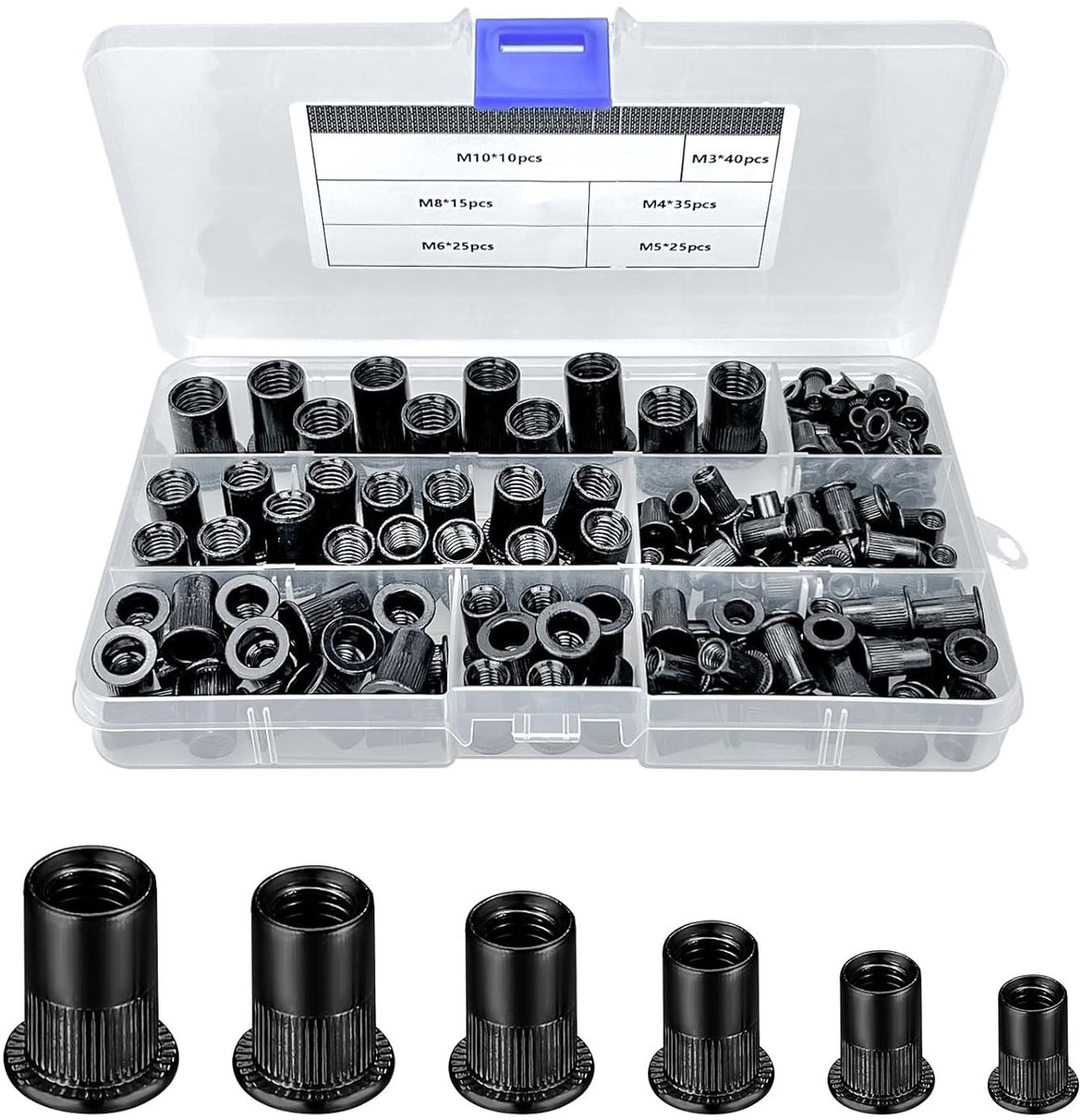 Complete Set van 150 Rivet Nuts M3-M10 voor Sterke Bevestiging en Montageaccessoires