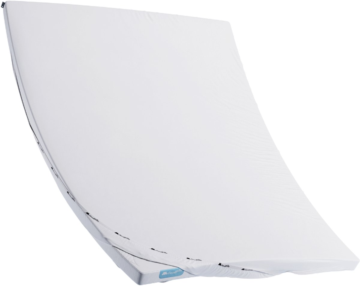 Cloudpillo Topper Hoeslaken - Cloudy White - 180x210 cm - Waterafstotend, Ademend, Zacht, Antibacterieel - Duurzaam, OEKO-TEX Gecertificeerd Katoen