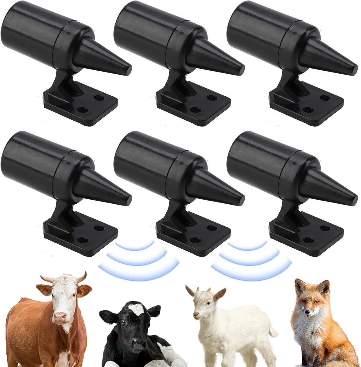 Effectieve Ultrasone Dierenafschrikker voor Auto en Motorfiets, Set van 6 voor Veiligheid op de Weg