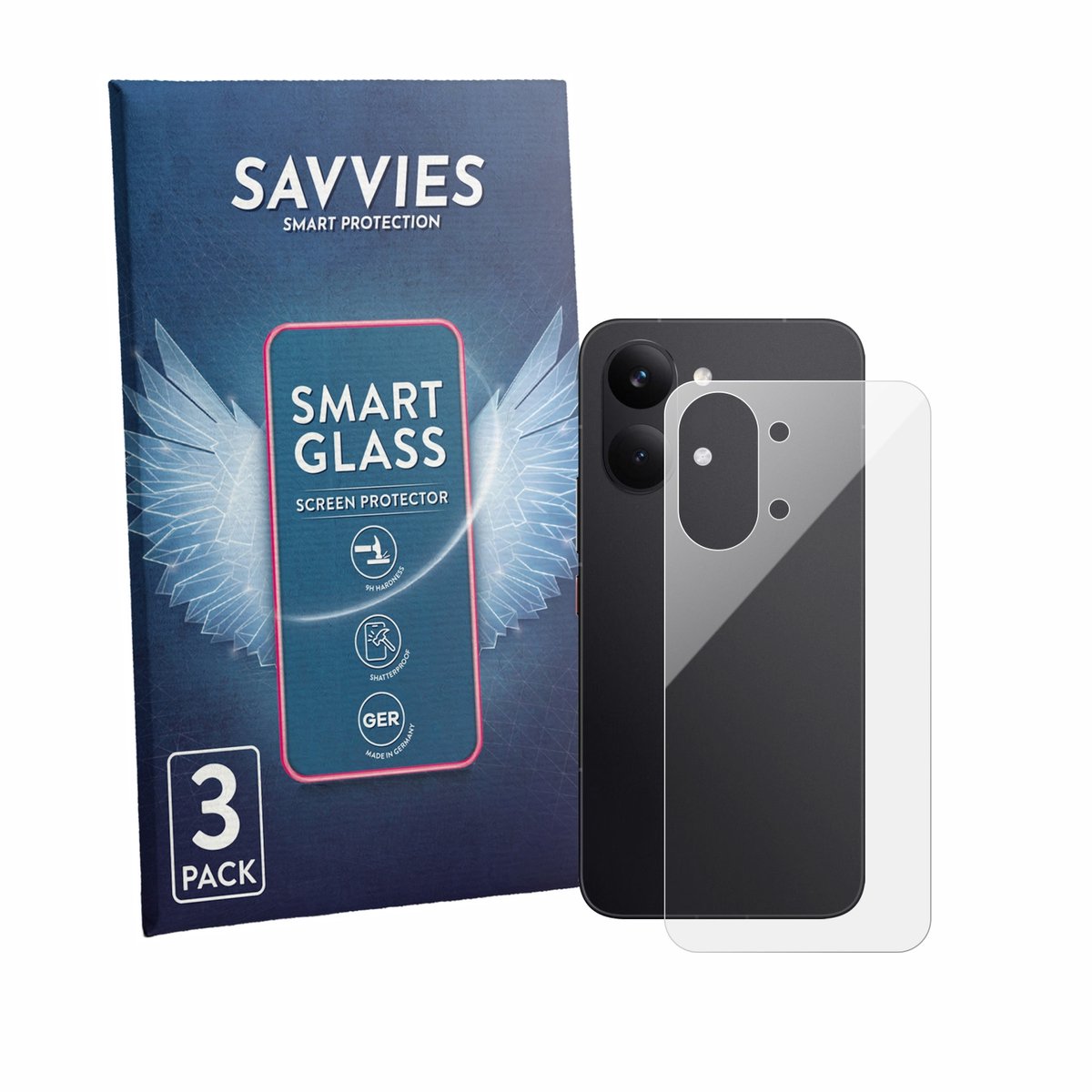 3 Stuks Savvies Screenprotector - geschikt voor Xiaomi Poco X8 Pro Max (Achterkant) - beschermfolie glas transparant