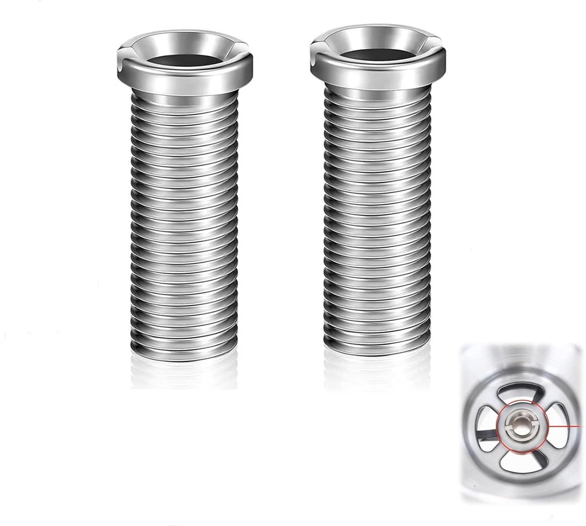 Holle Schroeven voor Keukenafvoeren, 2 Stuks M12 x 35mm RVS, Ideaal voor Zeefmand en Afvoeraccessoires