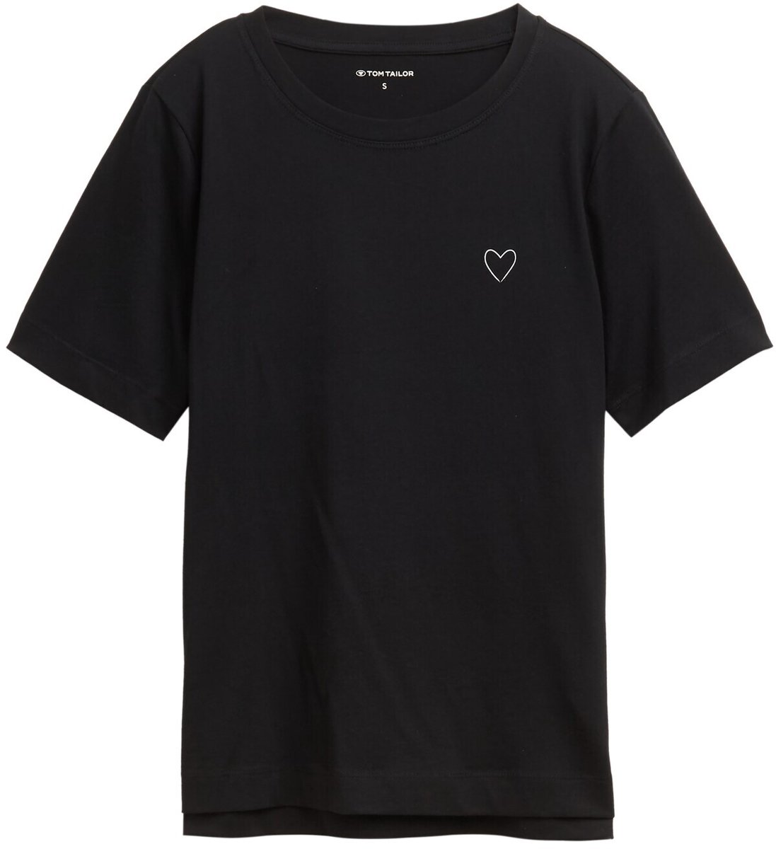 Tom Tailor - T-shirt van katoen - Maat M - deep black