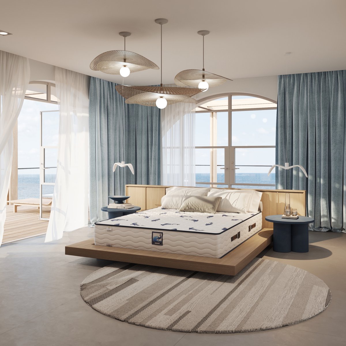 Geladi Ocean Dream’s Pocketvering Matras 140x200 - 30 cm Dikte - Geïntegreerde Memory Topper - Zomer & Winterzijde - Eco-Friendly Wit