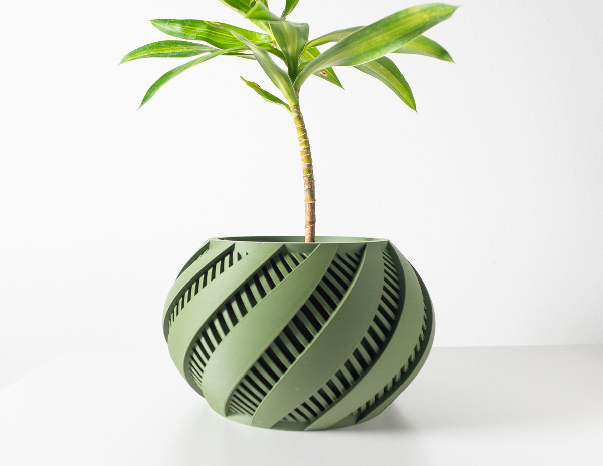 Skushy Krato Bloempot - Moderne Designpot voor Kamerplanten - Sculpturale Plantenpot voor Woonkamer en Kantoor - Premium Woondecoratie