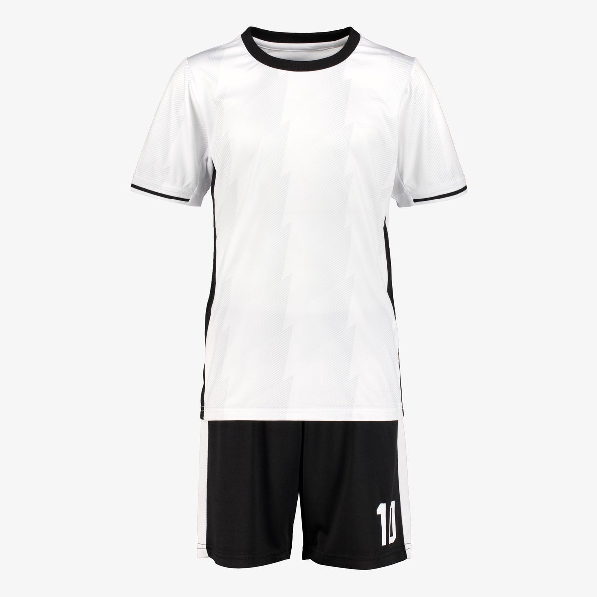 Dutchy tweedelige kinder sport set wit zwart - Maat 110