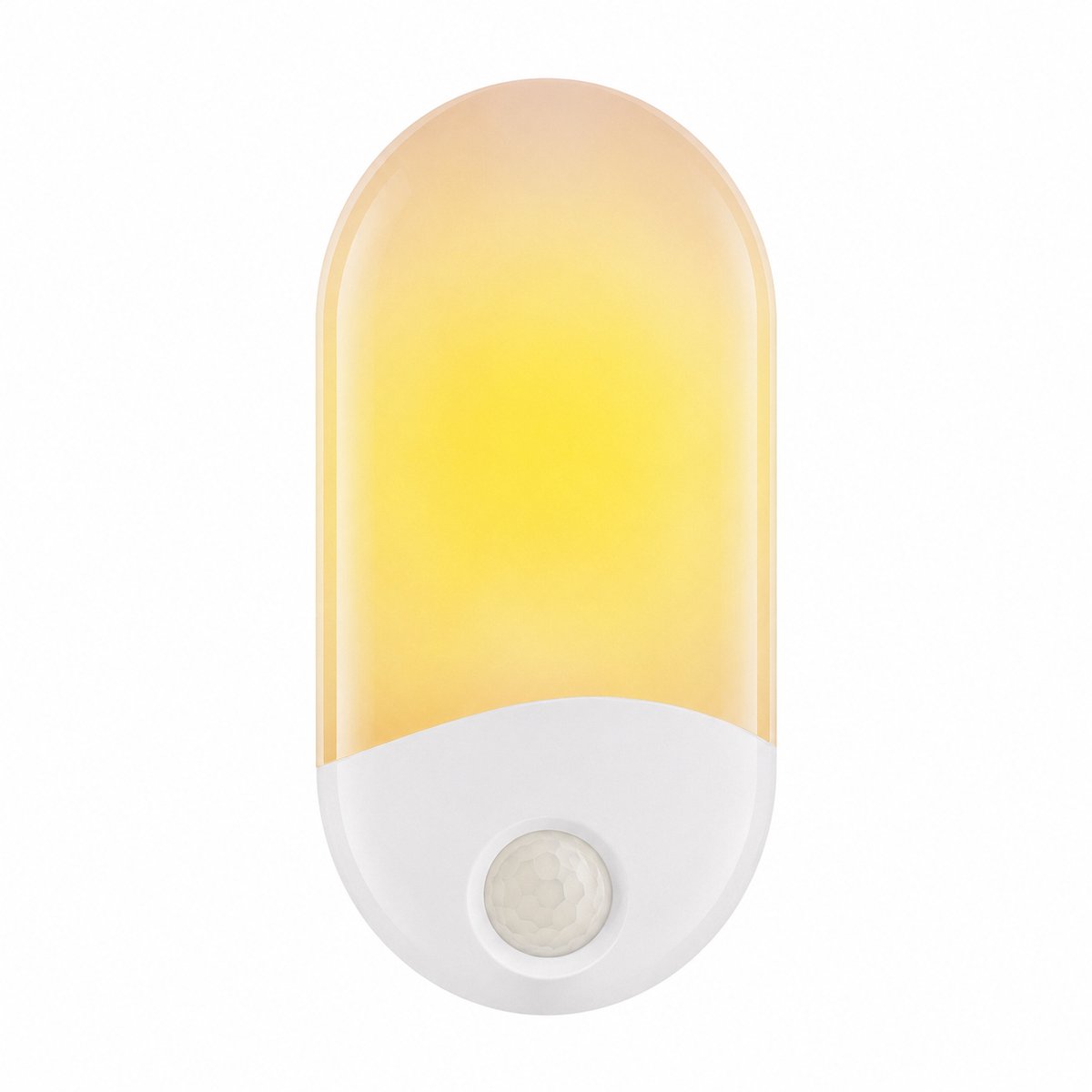 Gloovon® LED Nachtlamp Stopcontact - Bewegingssensor & Lichtsensor - Warm Wit Licht - Automatisch Sensor Wandlampje - Wit
