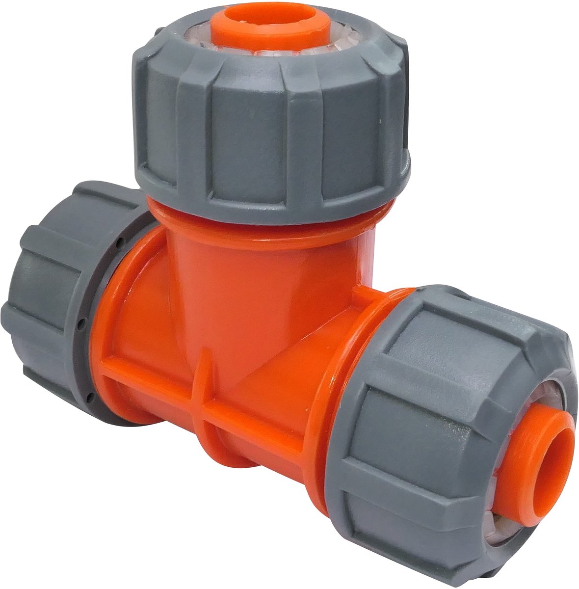 SnelShoppen - Set van 2 19 mm 3-weg T tuinslangkoppelingen - kunststof snelkoppeling voor irrigatiebuizen - ideaal voor tuin en tuinonderhoud