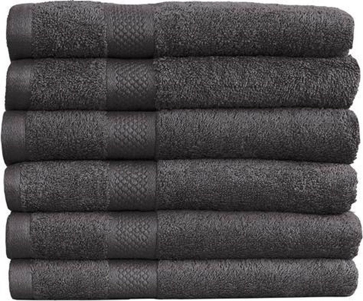 Katoenen Handdoeken Antraciet – Set van 12 Stuks – 70 x 140 cm
