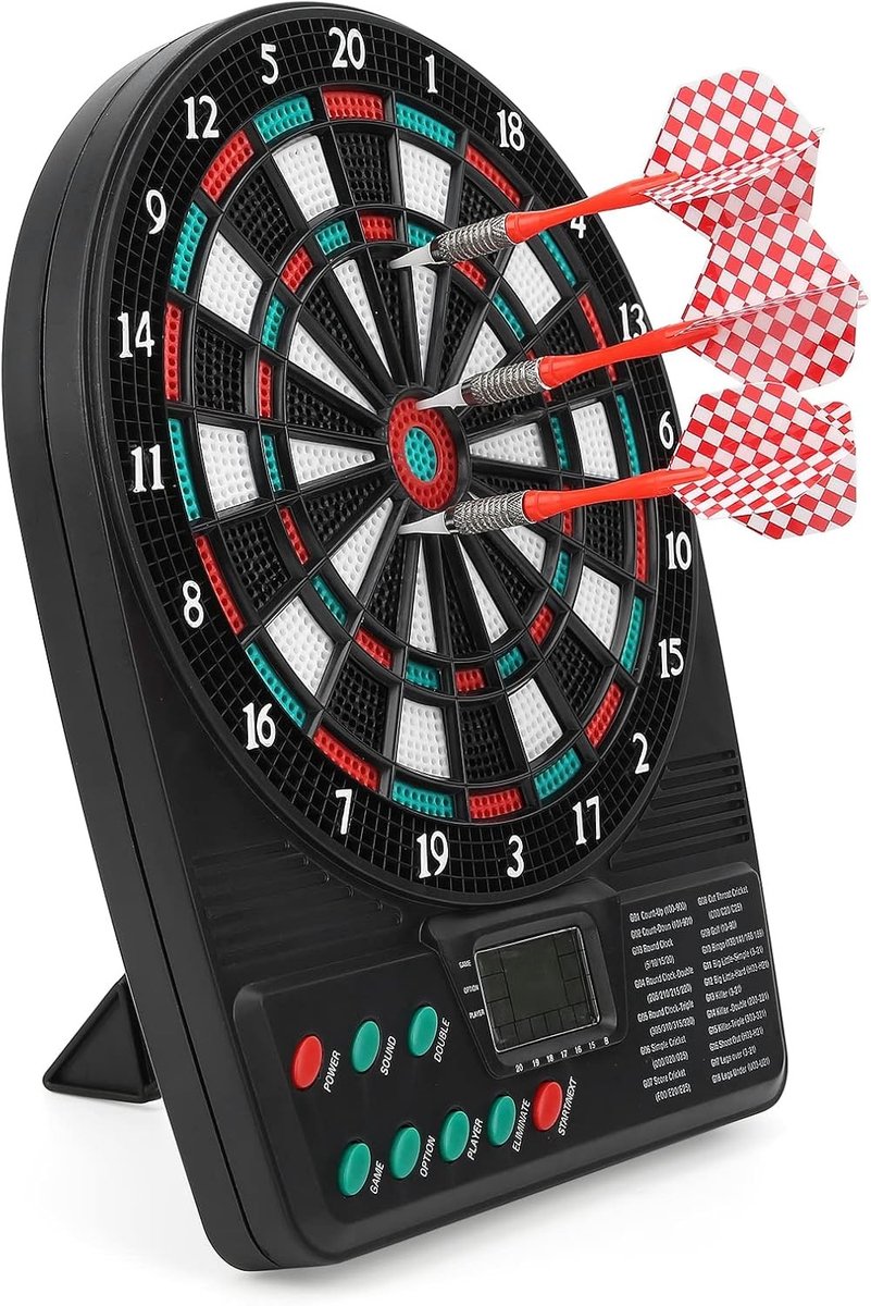 Elektronisch Dartbord Spelset met LCD Scherm voor Gezelligheid met Vrienden en Familie, Compact en Batterijgevoed, Inclusief Darts en Handleiding, Perfect voor Thuisgebruik en Feesten