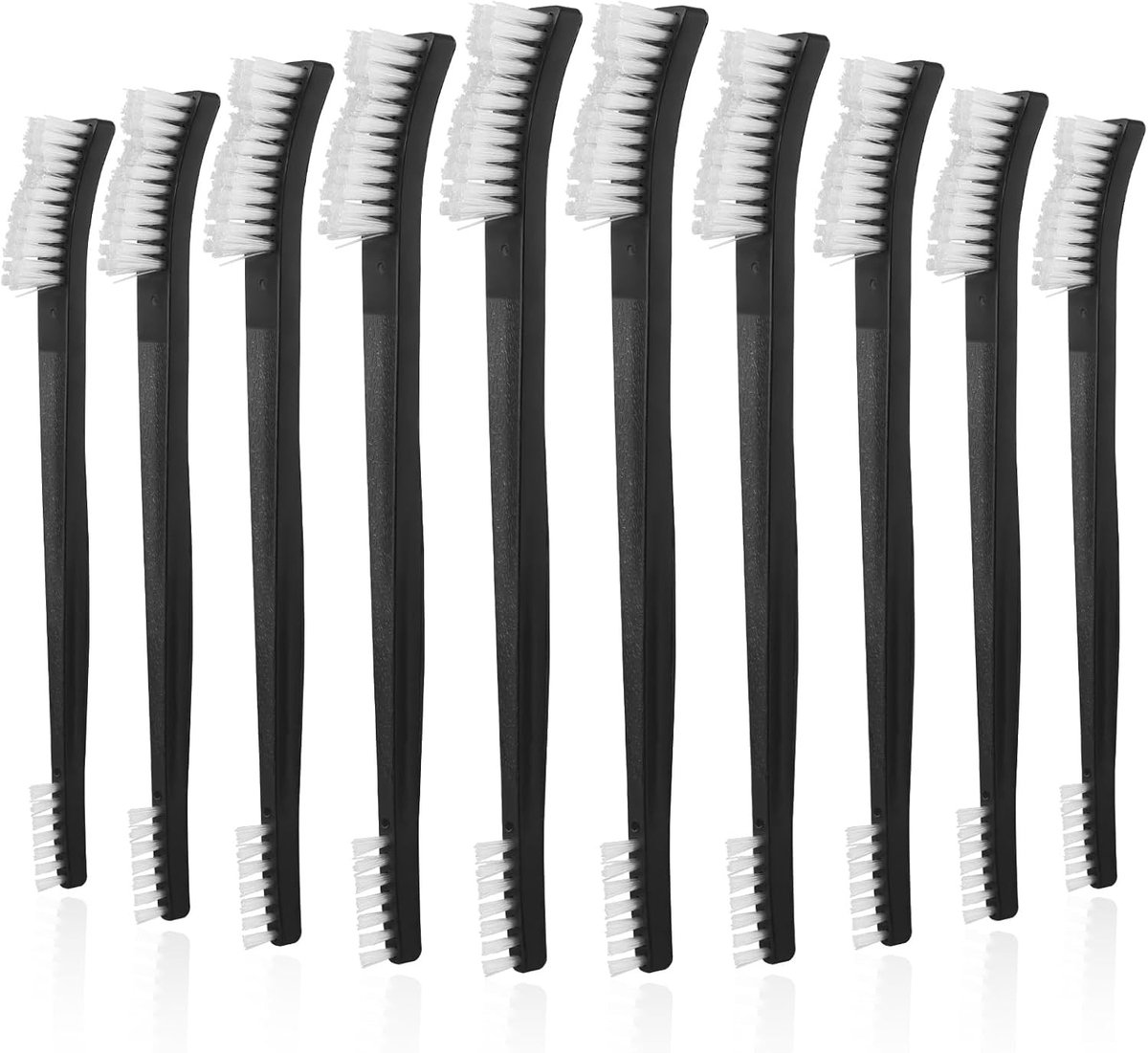 Multifunctionele Mini Nylon Schoonmaakborstels - 10 Stuks Dubbelzijdige Borstels voor Gedetailleerd Schoonmaken van Tegels en Badkamer