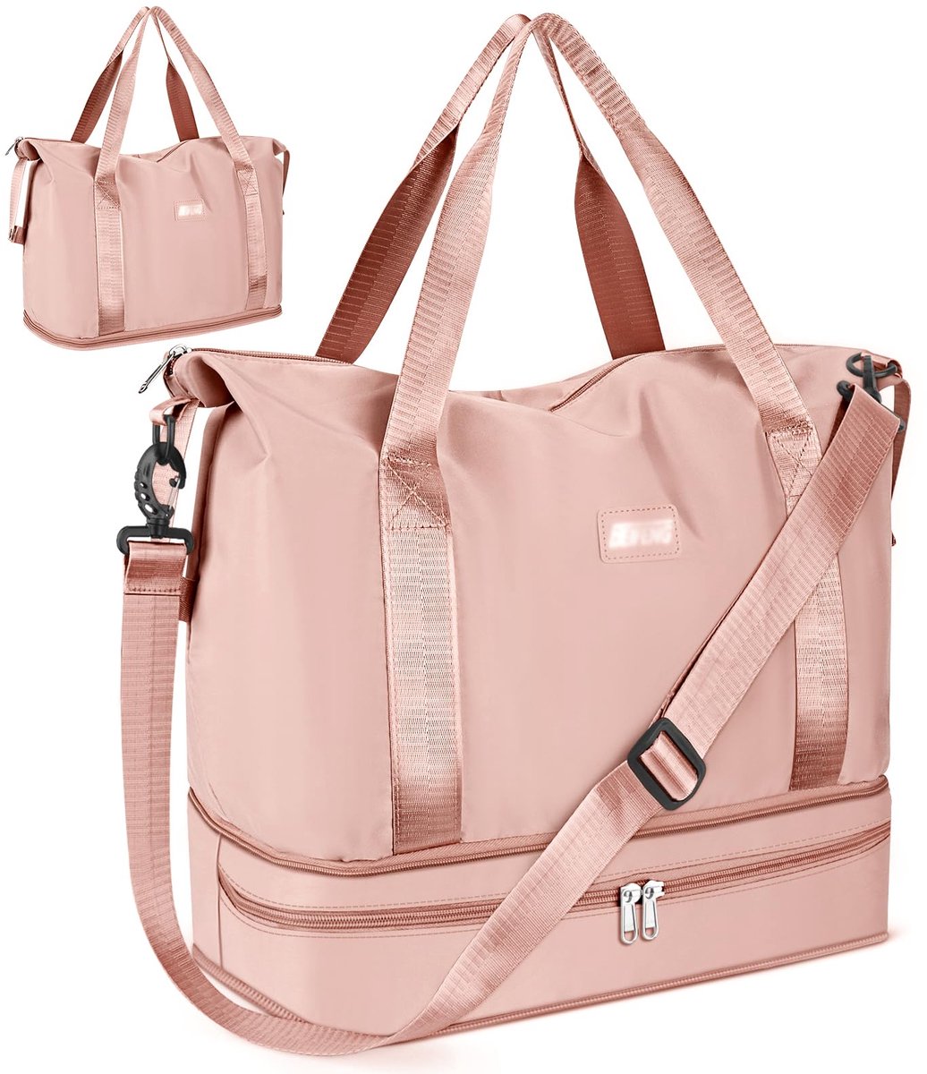 SnelShoppen - Reistas 36L Weekendtas met Trolleymouw, Waterdicht, Droge en Natte Compartimenten, Sporttas voor Gym, Handbagage en Ziekenhuistas - #01