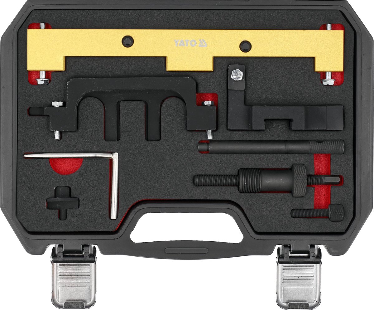 YATO Professionele Timingset – Voor BMW 1, 3, X1, X3 & Z4 – Voor N42, N46 & N46T Benzinemotoren – Nokkenas & Krukas Blokkeergereedschap – Inclusief Opbergkoffer