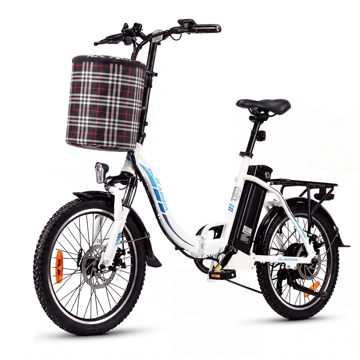 20-inch waterdichte aluminium Elektrische vouwfietsen - Elektrische fiets - Actieradius 100km - Verwijderbare batterij 36V13Ah - Motor 250W - Shimano 7 versnellingen - 20 Inch opvouwbare City Commuter E-Bike - Wit thumbnail 2