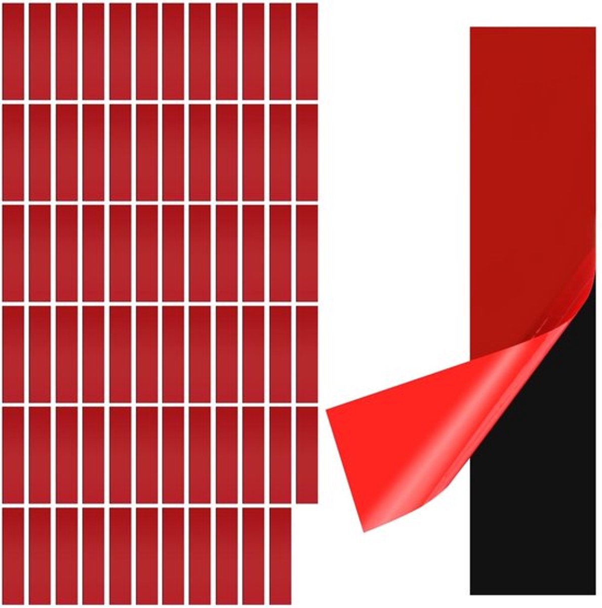 Dubbelzijdige Tape - Extra Sterk - 72 Stuks - Waterproof - Zelfklevende Strips - Voor LED Strips en Decoratie - Voor Thuis en Auto