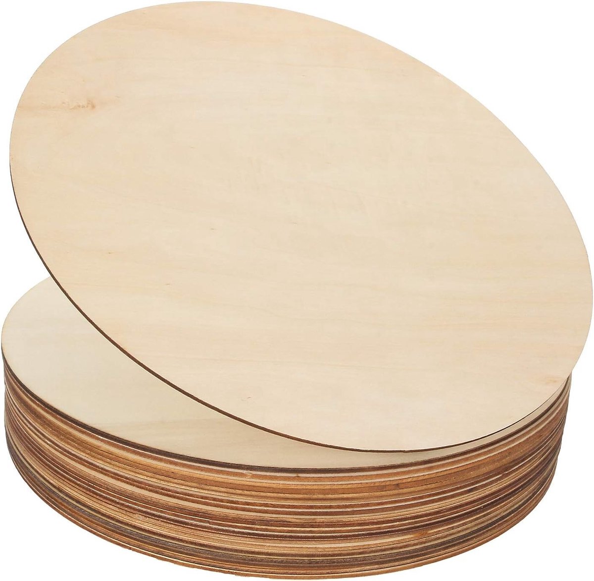 Ronde Houten Schijven 25cm Diameter Onbehandeld voor Ambachten, DIY Projecten en Lasergravure