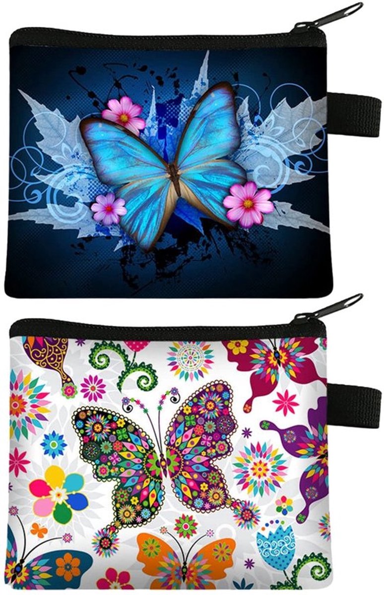 Mini Canvas Portemonnee - Kleine Portemonnee met Ritssluiting - Elegant en Modieus - Cosmetische Tas - Geschikt voor Munten en Cosmetica...