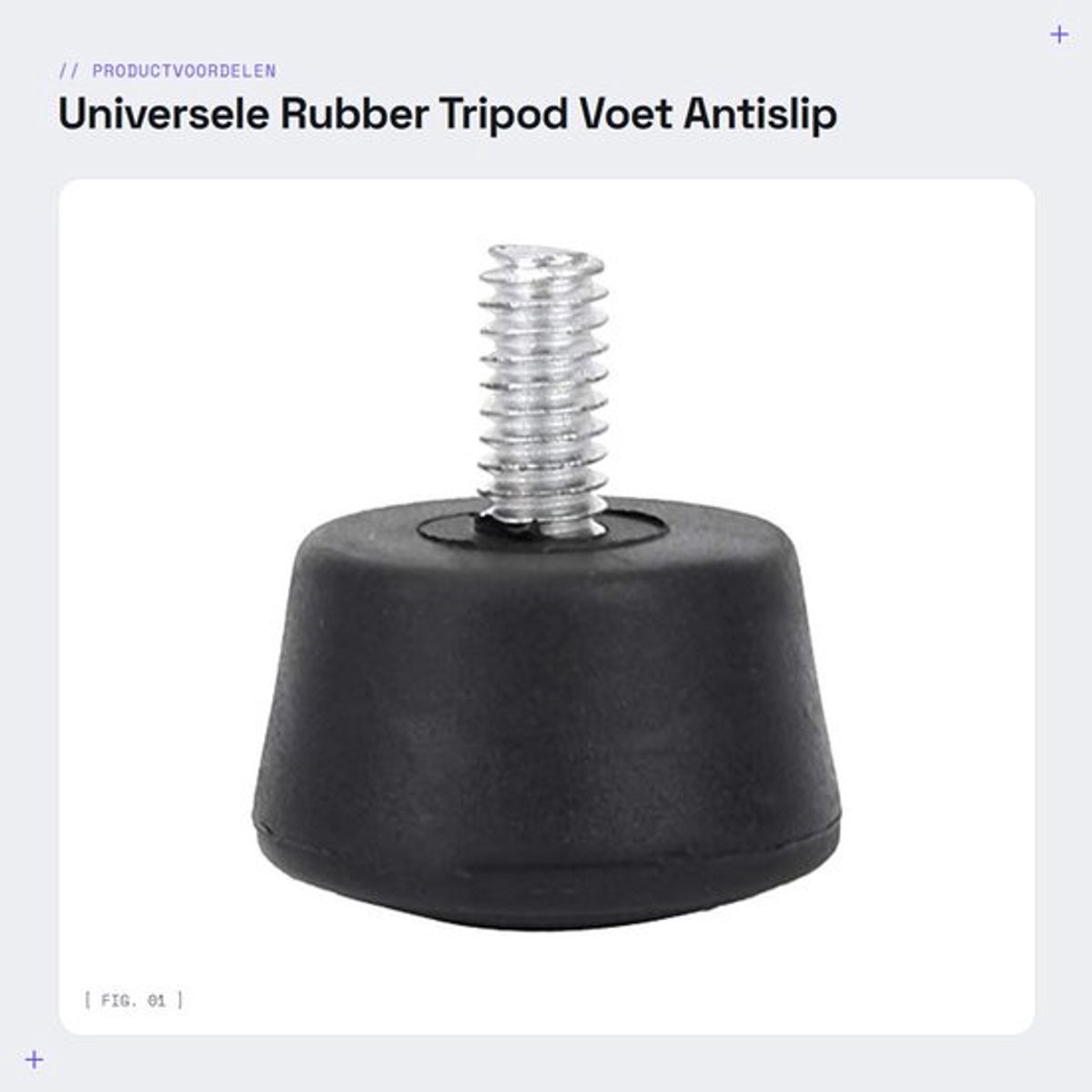 Statief Voet Antislip - Rubber Voet Pad - Compatibel met 1/4 Inch / 3/8 Inch - Duurzaam Materiaal - Hoogte 11 mm / 13 mm - Voor Stabiele Opnamen