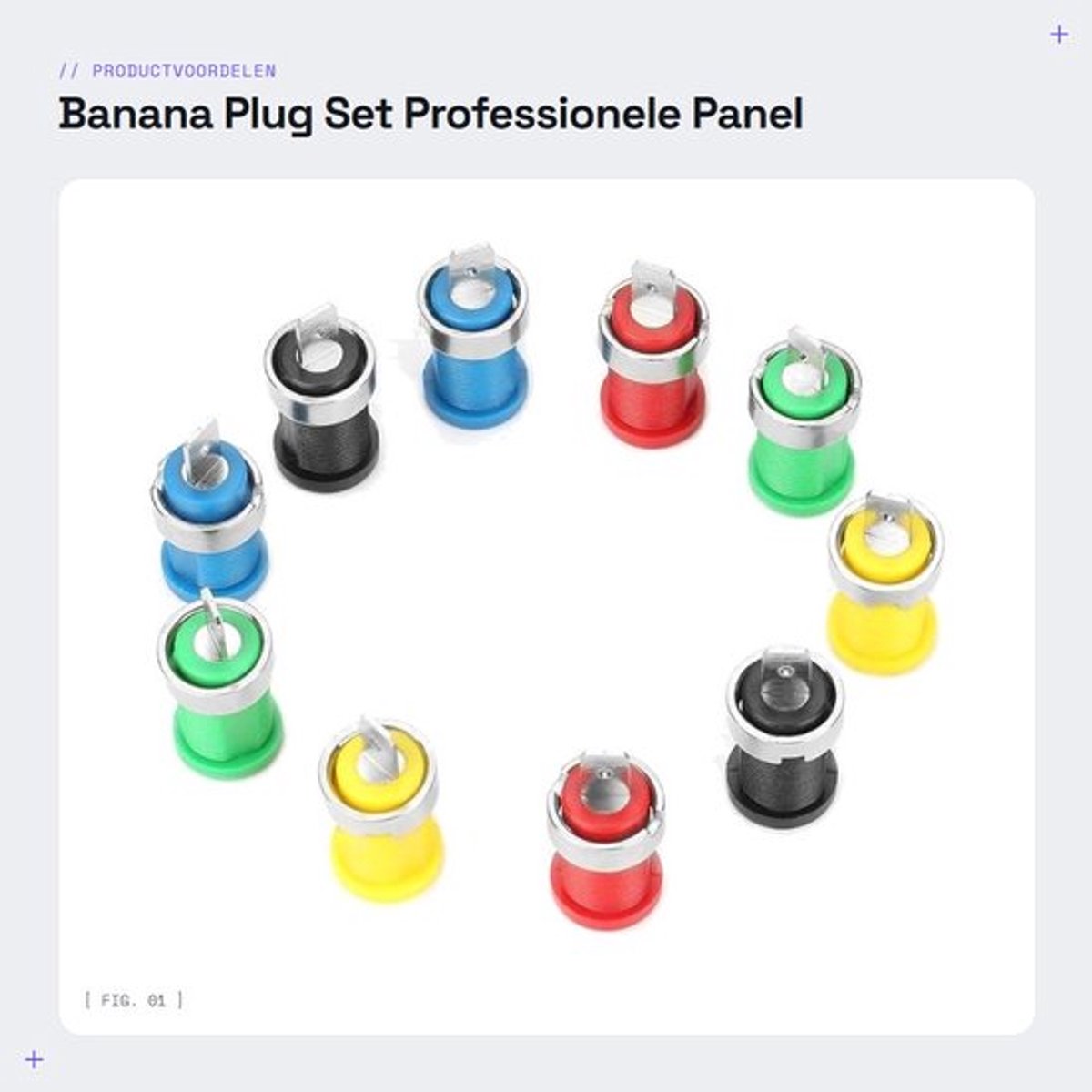 Banana Plug Set - Professionele Panel Mount - 10 Stuks - Diverse Kleuren - Hoogwaardige aansluitingen - Ideaal voor audio - Geschikt voor...