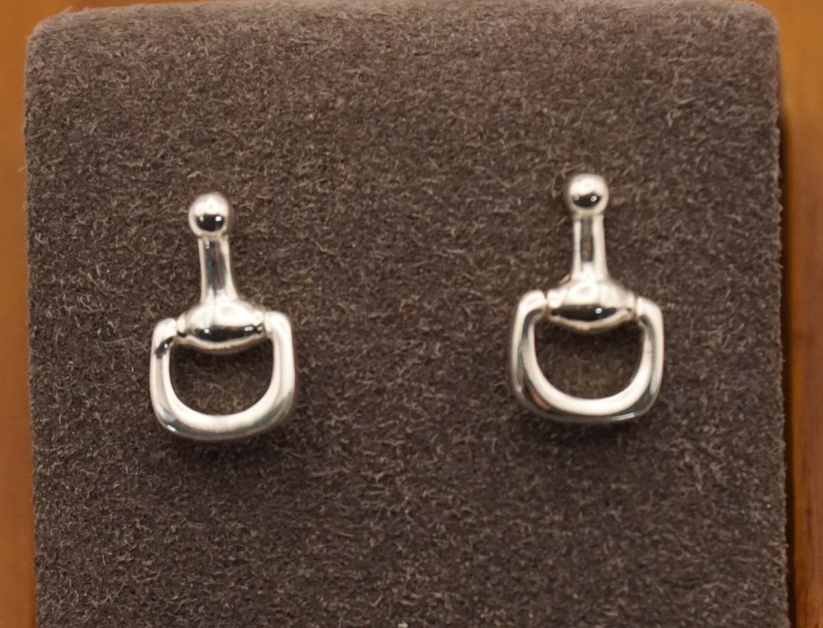 Zilveren oorknoppen stijgbeugels - sterling zilveren oorknopjes beugels voor op een paard te komen - paarden liefhebbers oorbellen - zilveren oorbellen stijgbeugels - paarden accessoires oorbellen