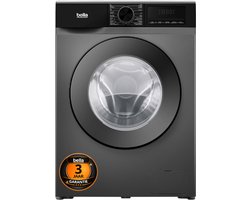 Bella BWA9014.1G - Wasmachine - 9KG - Energielabel A - 3 jaar garantie- Stoomfunctie - 1400 toeren - 16 programma's - Donkergrijs