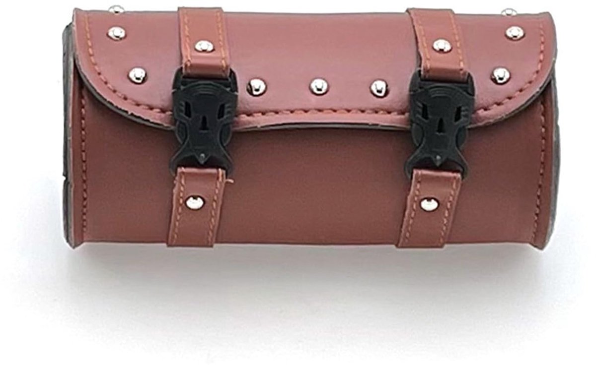 SnelShoppen - Tuwyii Motortas PU-leer Waterdichte Gereedschapstas met 2 Riemen voor Stuur Vork en Zijframe, Universeel, Robuust en Licht